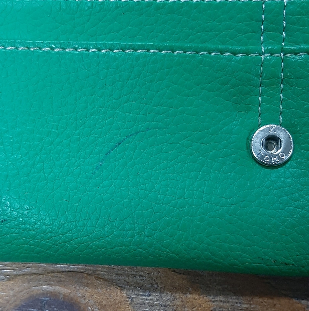 Green Leather Women's Wallet - Picture 4 of 6
